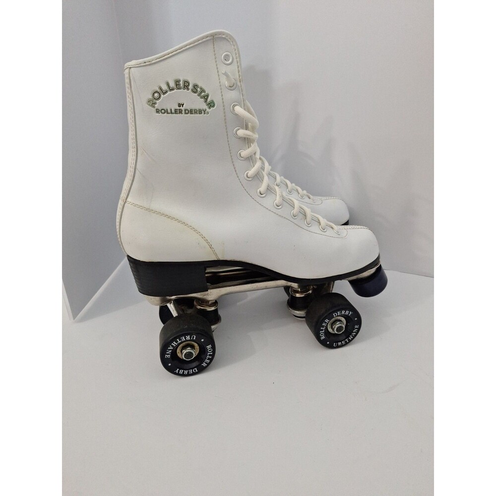 Vintage ROLLER STAR by ROLLER DERBY Skates Womens Size 8 Leather Roller Skates